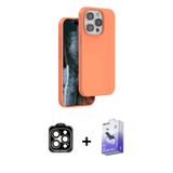 iPhone 15 Pro Max Kılıf Kıvılcım Çizgi Serisi - Siyah Bilvis 5in1 5D Magic Hayalet Cam Ekran Ko