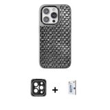 iPhone 15 Pro Max Kılıf Siluet Form Serisi - Siyah Bilvis 0.18mm Plus Cam Ekran Koruyucu + Siya