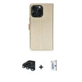 iPhone 15 Pro Max Kılıf Siluet Işık Serisi - Siyah Bilvis 0.18mm Plus Cam Ekran Koruyucu + Laci