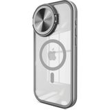 iPhone 15 Pro Max Kılıf Teleskop Lens Magsafe Silikon Kapak - Titan Gri