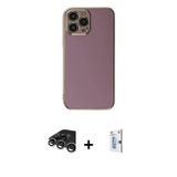 iPhone 15 Pro Max Kılıf Yankı Serisi - Siyah Bilvis 0.18mm Plus Cam Ekran Koruyucu + Gümüş Raze
