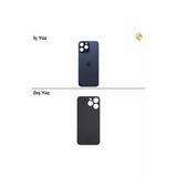 İphone 15 Pro Max Mavi Renk Arka Kapak Arka Cam Batarya Kapağı Lazer Kesim Kapak Pil Kapağı