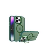 İphone 15 Pro Max Metal Bracket Yeşil Magsafe Mat Plastik Kılıf