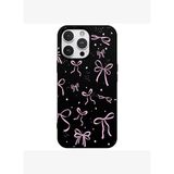 iPhone 15 Pro Max Siyah Ribbon Stars Kamera Korumalı Premium Renkli Silikon Kılıf
