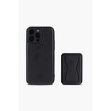IPHONE 15 PRO MAX SİYAH STANDLI KILIF + KARTLIK