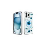 iPhone 15 Pro Max Uyumlu Kılıf Daisy Simli Magsafe Silikon Kapak Mavi