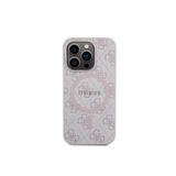 iPhone 15 Pro Max Uyumlu Kılıf Guess Lisanslı Magsafe Özellikli 4G Desenli Yazı Logolu Kapak Pembe