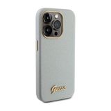İphone 15 Pro Max Uyumlu Kılıf Guess Lisanslı Yazı Logolu Glitter Glossy Script Kapak Lila