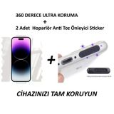 Iphone 15 Pro Max Ve Tum Modellere Uyumlu 360 Derece Full Body Jelatin Ve Hoparlor Toz Onleyici Kit