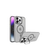İphone 15 Pro Metal Bracket Gri Magsafe Mat Plastik Kılıf