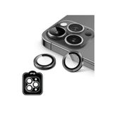 iPhone 15 Pro / Pro Max için IPG ProLENS Kamera Lens Koruyucu Alüminyum CD Çerçeveli, Kırılmaz Cam - Uzay Grisi