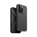 İphone 15 Pro Uyumlu Kılıf Lyden Ds Serisi Vegan Deri Kaplama Magsafe Özellikli (Magclick™) Grey Black