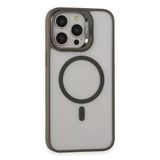 İphone 15 Pro Uyumlu Kılıf Ve Lens Magsafe Standlı Kamera Camlı Kapak