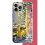 İphone 15 Pro Uyumlu Sarı Mobilet Baskılı Silikon Kılıf