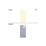 İphone 15 Sarı Renk Arka Kapak Arka Cam Batarya Kapağı Lazer Kesim Kapak Pil Kapağı