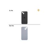 İphone 15 Siyah Renk Arka Kapak Arka Cam Batarya Kapağı Lazer Kesim Kapak Pil Kapağı