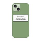 iPhone 15 Social Media Yeşil Telefon Kılıfı