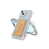 iPhone 15 Uyumlu Kılıf Airbag Tasarımlı Şeffaf Kartlıklı G-Kart Kapak