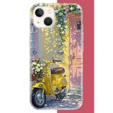 İphone 15 Uyumlu Sarı Mobilet Baskılı Silikon Kılıf