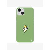 iPhone 15 Yeşil Lansman Renkli Silikon Cat Lover Kedi Tasarımlı Kamera Korumalı Telefon Kılıf