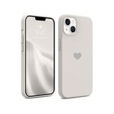 iPhone 15/14/13 Uyumlu Kalp Logolu Renkli Lansman Kılıf İçi Kadifeli Kamera Yükseltili taş