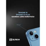 İphone 15/15plus Uyumlu Kamera Lens Koruyucu Mavi