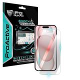 iPhone 16-15 Serisi için 9H Nano IPG ProActive Ekran Koruyucu, Pürüzsüz Cam Bitiş, Ultra Duyarlı Dokunmatik Hassasiyet (iPhone 15)