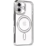 İphone 16 Kılıf Joke Simli Magneticsafe Kılıf - Gri