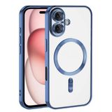 iPhone 16 Kılıf Kamera Korumalı Kablosuz Wireless Şarj Özellikli Demre Kapak Mavi