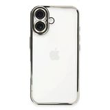 İphone 16 Kılıf Lensli Silikon - Gümüş