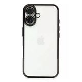İphone 16 Kılıf Lensli Silikon - Siyah