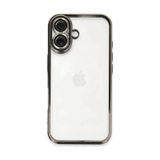 İphone 16 Kılıf Lensli Silikon - Titanyum Gri