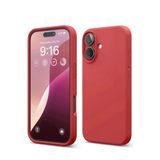 İphone 16 Kılıf Nano İçi Kadife Silikon - Kırmızı