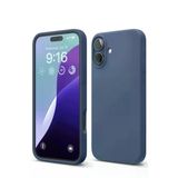 İphone 16 Kılıf Nano İçi Kadife Silikon - Lacivert