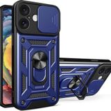 İphone 16 Kılıf Pars Lens Yüzüklü Silikon - Lacivert