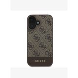 iPhone 16 Kılıf PU Deri Şerit Logo Dizaynlı Kapak