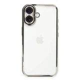 iPhone 16 Kılıf Razer Lensli Silikon - Gümüş