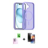 iPhone 16 Kılıf Siluet Minimal Prime - Siyah 3D Antistatik Mat Seramik Nano Ekran Koruyucu + Pe