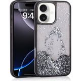 İphone 16 Kılıf Sıvılı Simli Şeffaf Arka Yüzey Keto Silikon Kapak