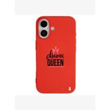 iPhone 16 Kırmızı Lansman Renkli Silikon Drama Queen Tasarımlı Premium Kılıf