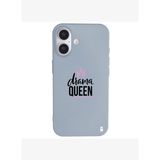 iPhone 16 Mavi Lansman Renkli Silikon Drama Queen Tasarımlı Premium Kılıf