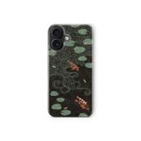 iPhone 16 Plus ile Uyumlu Japon Balıkları Tasarım Baskılı Şeffaf Kılıf