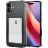 İphone 16 Plus Kılıf Kart Şeffaf Silikon - Şeffaf