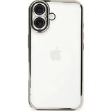 iPhone 16 Plus Kılıf Razer Lensli Silikon - Gümüş