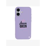 iPhone 16 Plus Lila Lansman Renkli Silikon Drama Queen Tasarımlı Premium Kılıf