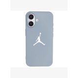 iPhone 16 Plus Mavi Lansman Renkli Silikon Premium Basketbol Kılıf