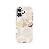 İphone 16 Plus Vorian Çift Katmanlı Kılıf Coconut Summer Notes