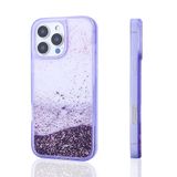 iPhone 16 Pro Max İle Uyumlu Kılıf Sıvılı Simli Şeffaf Arka Yüzey Keto Silikon Kapak