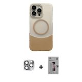 iPhone 16 Pro Max Kılıf Kozmos Form Özel Seri - Siyah Bilvis 3D Mat Cam Ekran Koruyucu + Gri Pe