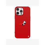 iPhone 16 Pro Max Kırmızı Lansman Renkli Silikon Fliying Panda Tasarımlı Premium Kılıf